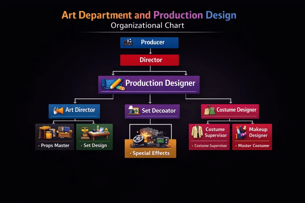 Production design workflow diagram