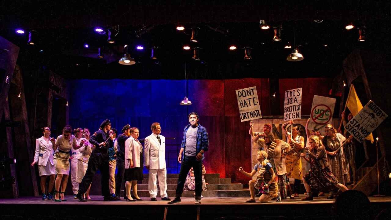 Urinetown scenic design cover image
